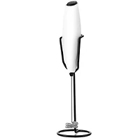 Double Whisk Milk Frother for Coffee With Upgraded Holster Stand