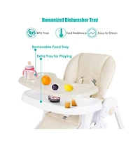 Slickblue Toddler 3-In-1 Convertible Baby High Chair