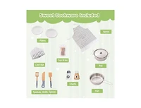 Corner Kids Play Kitchen with Washing Machine & Ice Maker Perfect Gift for Creative Play