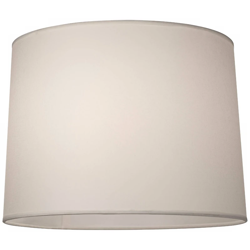 Springcrest Hardback White Medium Drum Lamp Shade 13" Top x 14" Bottom x 10" Slant x 10" High (Spider) Replacement with Harp and F