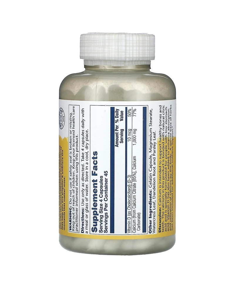 Solaray Calcium Citrate with Vitamin D-3