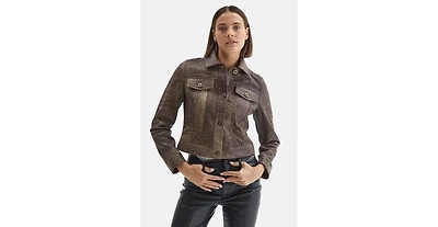 Furniq Uk Women's Leather Jacket, Brown