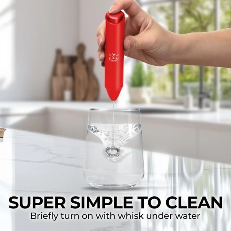 Powerful Handheld Mini FrothMate Milk Frother Stainless Steel