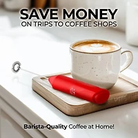 Powerful Handheld Mini FrothMate Milk Frother Stainless Steel