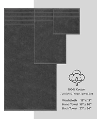 American Soft Linen Edison 100% Cotton Luxury 6-Piece Towel Set