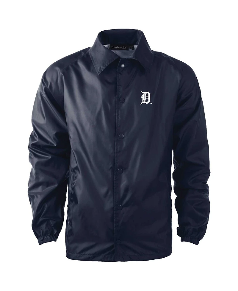 Dunbrooke Men's Detroit Tigers Coach's Raglan Full-Snap Windbreaker Jacket