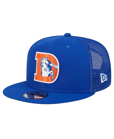 New Era Men's Royal Denver Broncos Main Trucker 9FIFTY Snapback Hat