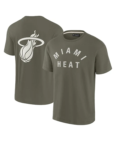Fanatics Signature Men's and Women Olive Miami Heat Elements Super Soft Short Sleeve T-Shirt