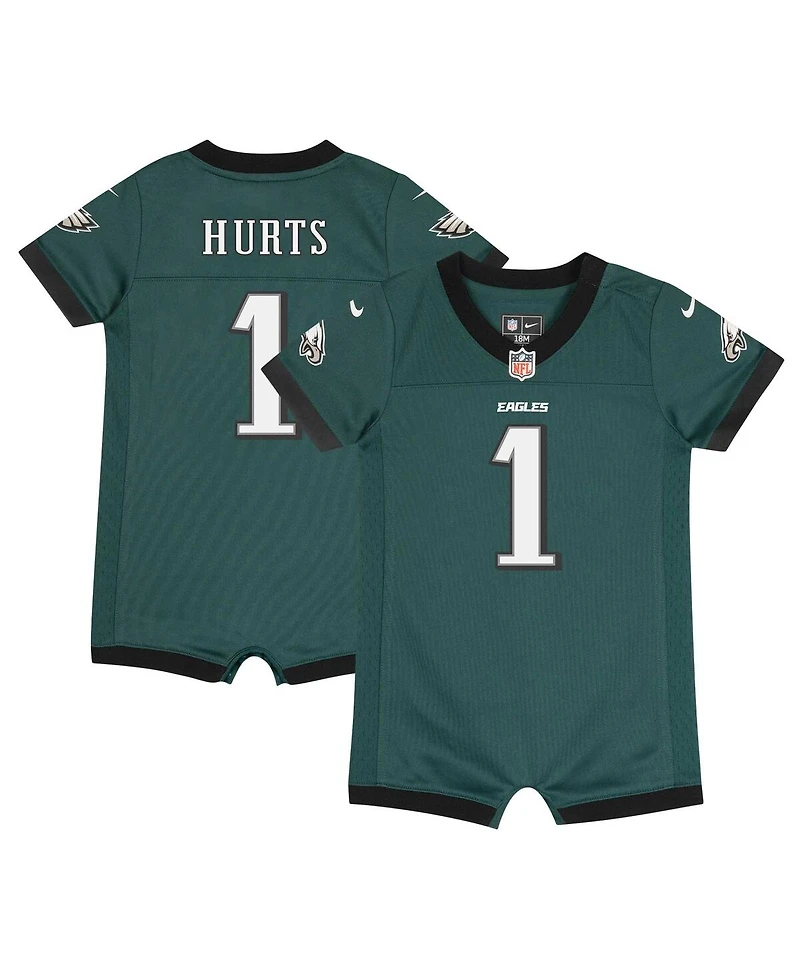 Nike Newborn and Infant Boys and Girls Jalen Hurts Midnight Philadelphia Eagles Game Romper Jersey