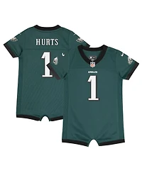 Nike Newborn and Infant Boys and Girls Jalen Hurts Midnight Philadelphia Eagles Game Romper Jersey