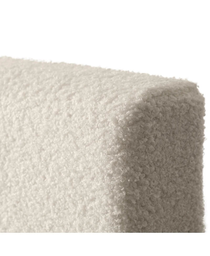 Amber & Emily Upholstered Modern Single Boucle Bed