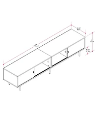 Amber & Emily Tv Stand with Glass Doors for TVs up to 110"