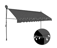 Manual Retractable Awning with Led 157.5" Anthracite