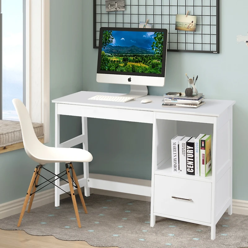 47.5'' Computer Desk Trestle Desk Writing Study Workstation