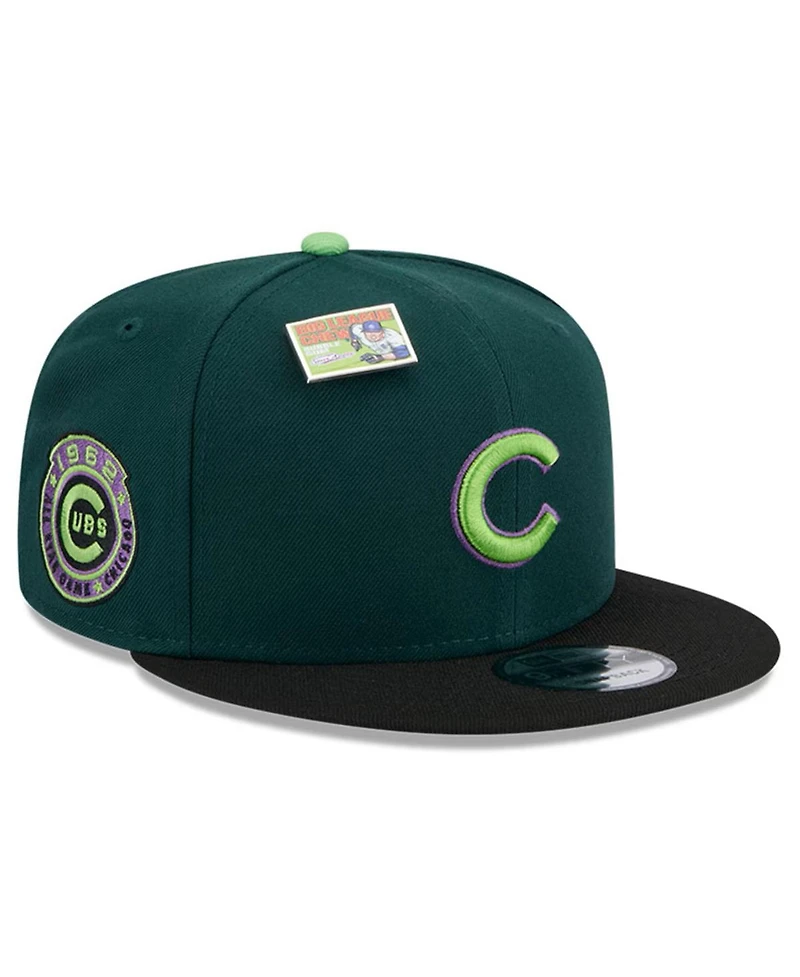 New Era Men's Green/Black Chicago Cubs Sour Apple Big League Chew Flavor Pack 9FIFTY Snapback Hat