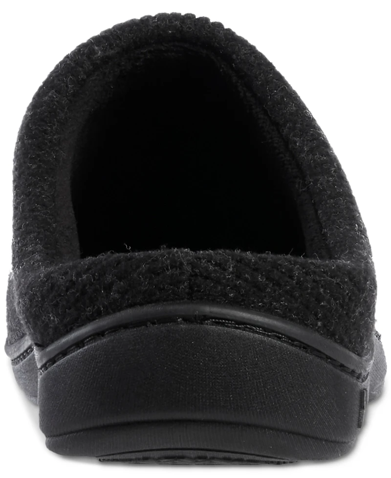 Isotoner Men's Heathered Cord Knit Jermaine Clog Slipper with Micro Terry Lining