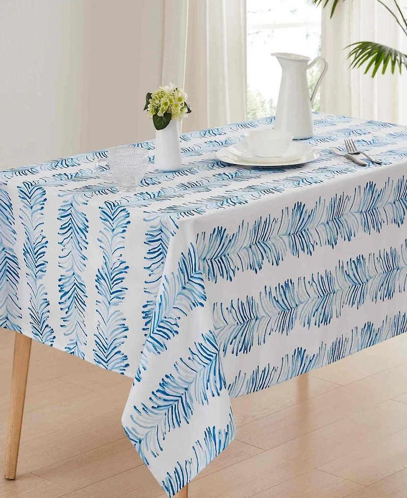 Izod Seagrass Stripe Water-Resistant Indoor and Outdoor Tablecloth