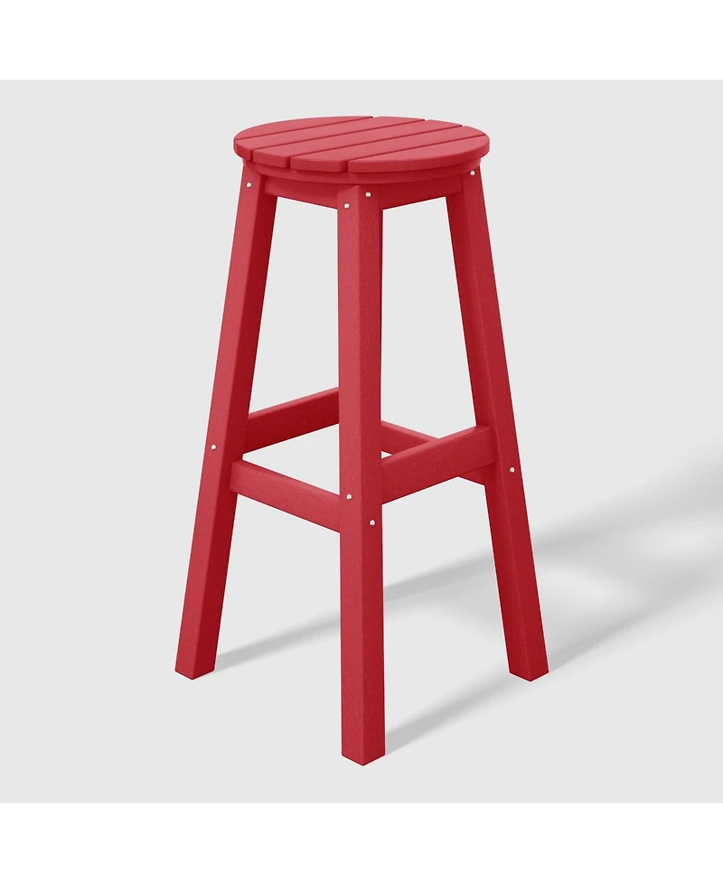 WestinTrends 29" Hdpe Outdoor Patio Round Bar Stool Set of 3