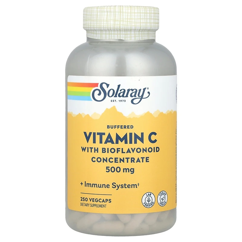 Solaray Buffered Vitamin C with Bioflavonoid Concentrate 500 mg