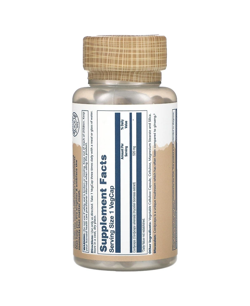 Solaray Cordyceps Mushrooms 520 mg