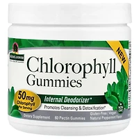 Nature's Answer Chlorophyll Gummies 60 Count | Natural Internal Deodorant | Skin & Hair