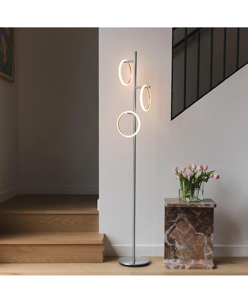 Saturn 66" Led Tree Floor Lamp with 3 Removeable Light Rings