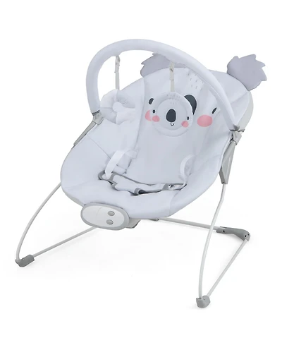 Slickblue Boys Portable Baby Bouncer Rocker Seat with Detachable Toy Bar-Gray