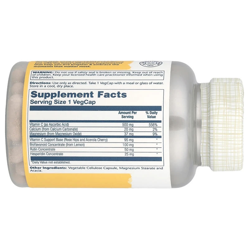 Solaray Buffered Vitamin C with Bioflavonoid Concentrate 500 mg