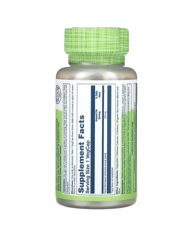 Solaray Sweet Wormwood 300 mg - 100 VegCaps