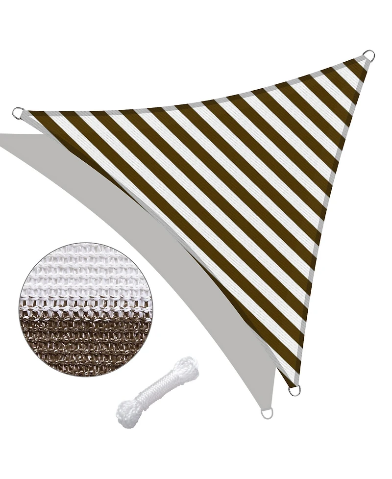 3 Ft 97% Uv Block Hdpe Triangle Sun Shade Sail Canopy Outdoor Patio Poolside