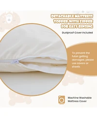 Slickblue Futon Mattress Floor Sleeping Pad with Washable Cover