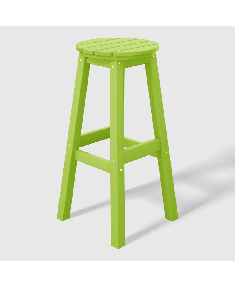 WestinTrends 29" Hdpe Outdoor Patio Round Bar Stool Set of 3