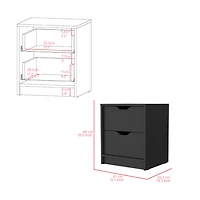 Streamdale Nightstand Gandu, Two Drawers, Finish