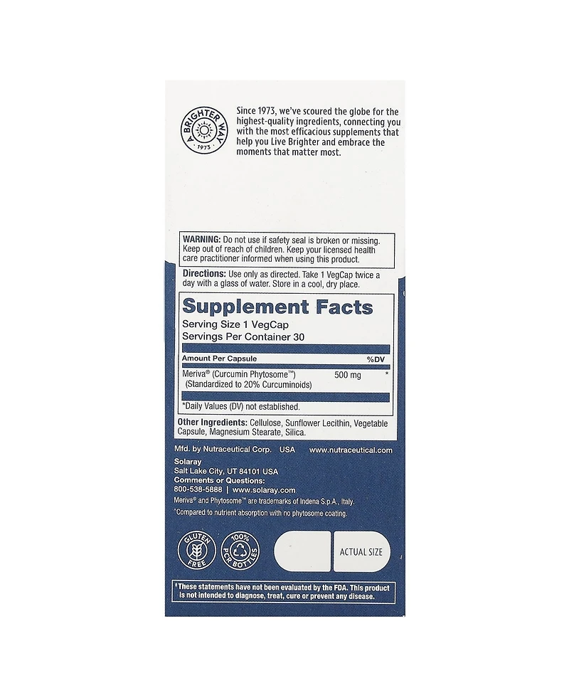 Solaray Turmeric Phytosome 500 mg