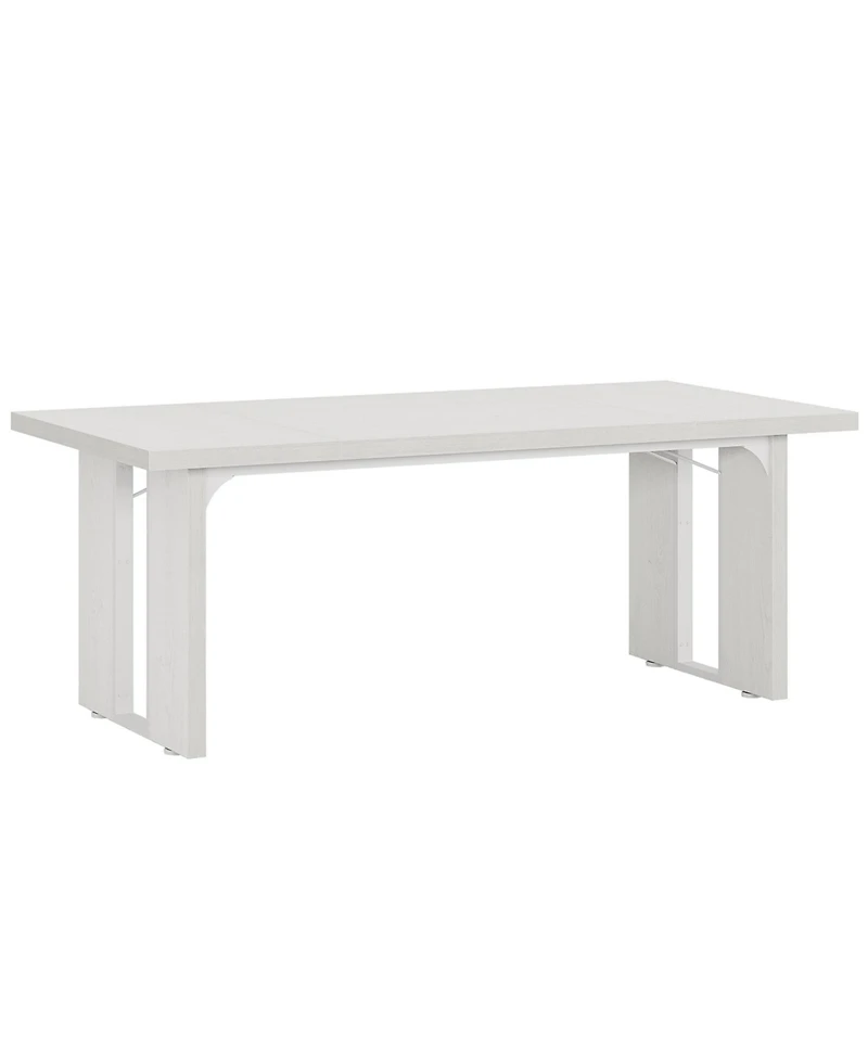 Tribesigns 71" Large Dining Table for 6 to 8 People, Rustic Farmhouse Style Dinner Table, Rectangular Dining Table