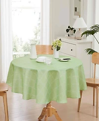 Izod Harbor Trellis Water-Resistant Indoor and Outdoor Tablecloth, 70" Round