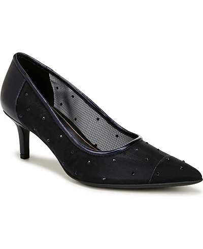 Naturalizer Women's Everly 4 Dress Pumps - Midnight Blue Faux Leather