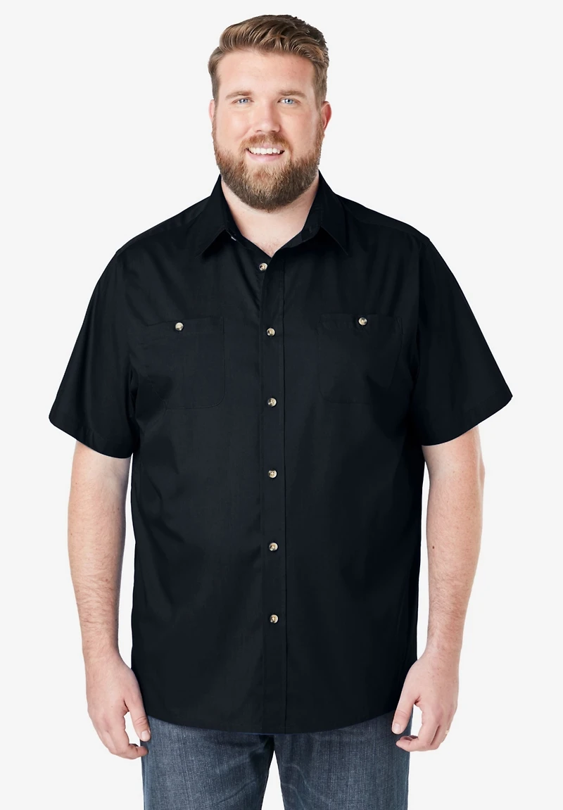 KingSize Big & Tall Short-Sleeve Pocket Sport Shirt