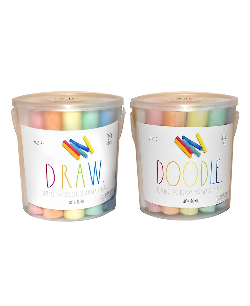 CocoNut Outdoor Rae Dunn Draw. Doodle. Jumbo Sidewalk Chalk 2 Pack