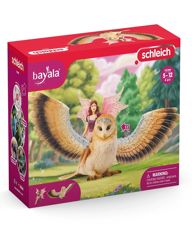 Schleich Bayala Fairy In Flight On Glam-Owl Playset