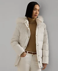 Lauren Ralph Women's Faux-Fur Hooded Puffer Coat