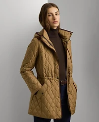Lauren Ralph Petite Hooded Quilted Anorak Coat