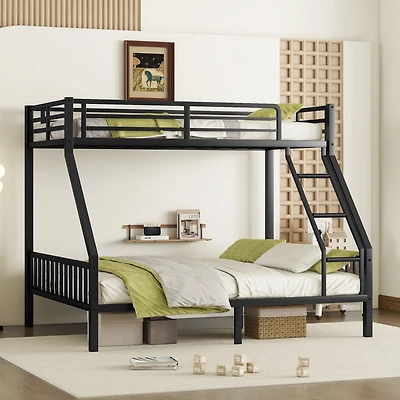 Streamdale Twin Xl/Queen Metal Bunk Bed with Ladder and Slats