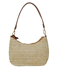 Bebe Eva Straw Small Shoulder Bag