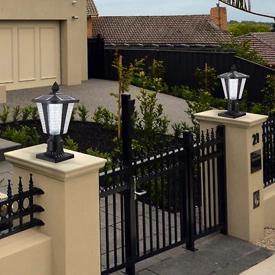 Streamdale Furniture Solar Column Headlights With Dimmable Led(2 Pack)