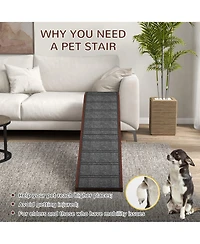 Streamdale Furniture Premium Carpet Pet Ramp - Easy Access for Cats, Dogs, and Puppies