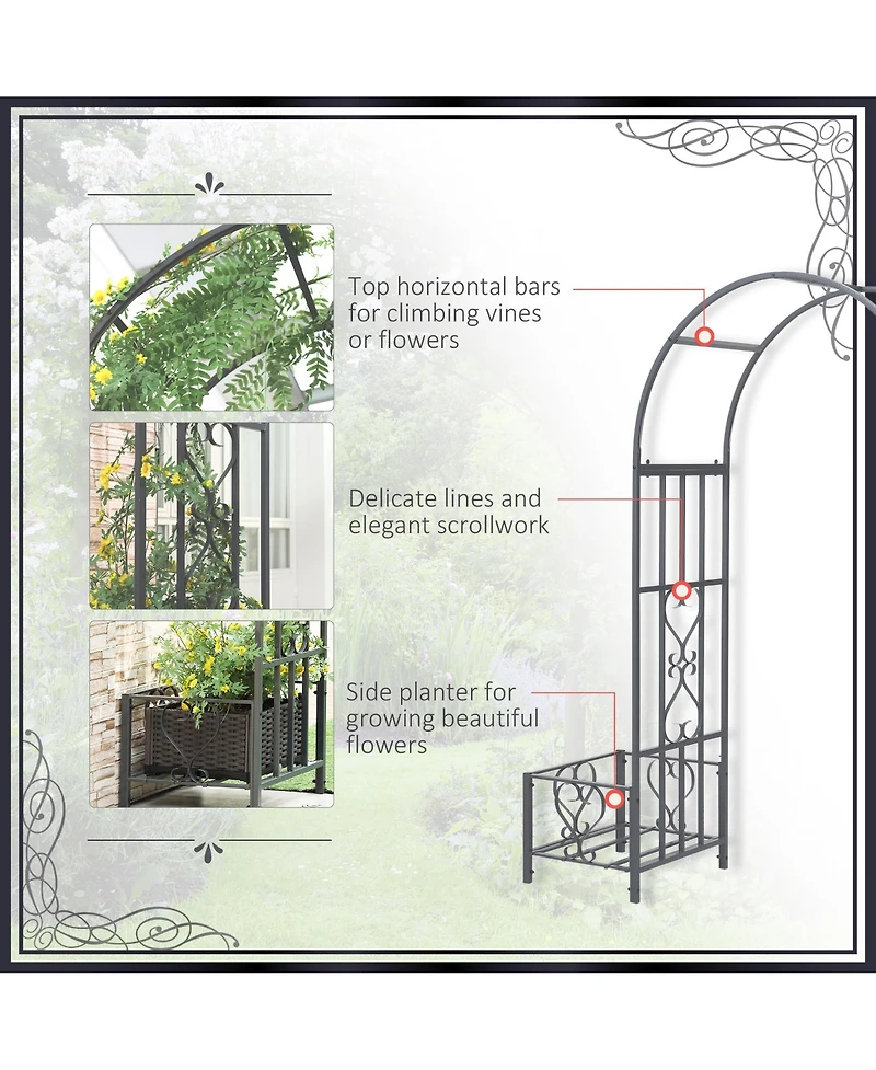 Versatile Wedding Arch & Garden Gate Delicate European Chic for Garden and Events
