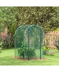 Walk-in Plant Cage with Steel Frame for Garden Protection from Animals