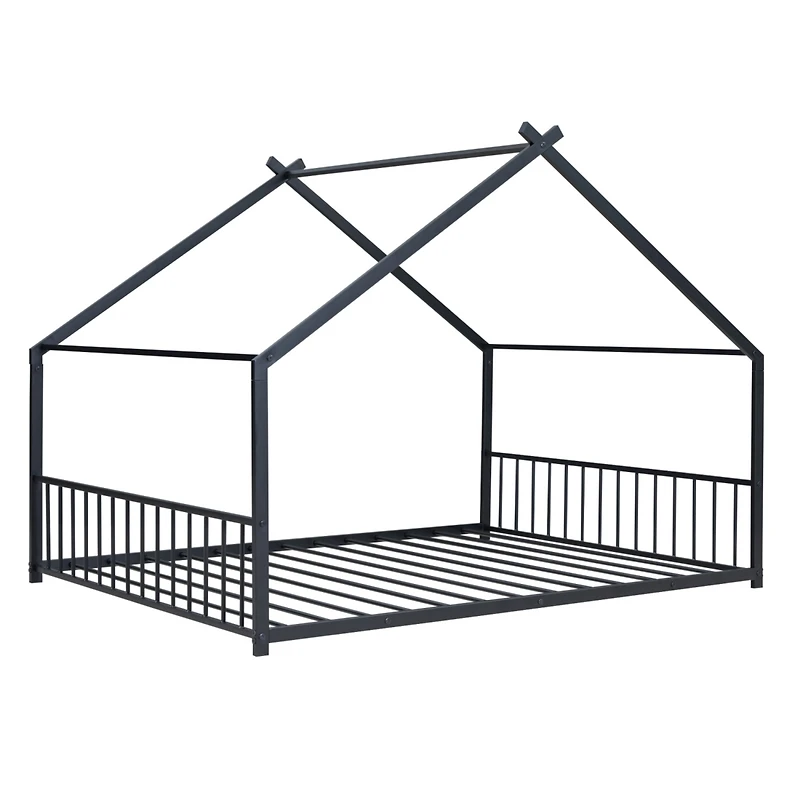 Streamdale Full Metal House Bed, White