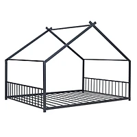 Streamdale Full Metal House Bed, White